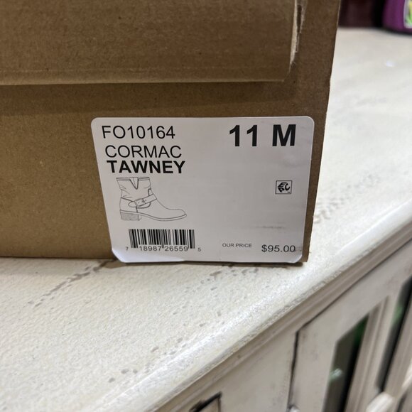 Womens Frye & Company Cormac Tawney Brown Moto Booties - Picture 2 of 12